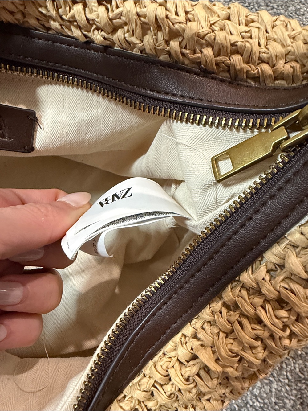 Zara Woven Shoulder Bag w/ Charm - Picture 7 of 7